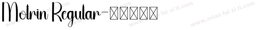 Motrin Regular字体转换